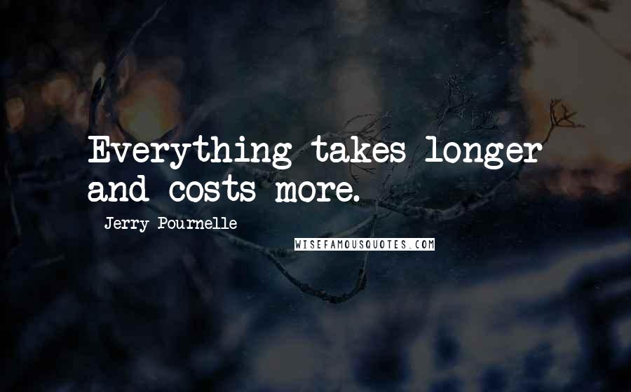 Jerry Pournelle Quotes: Everything takes longer and costs more.