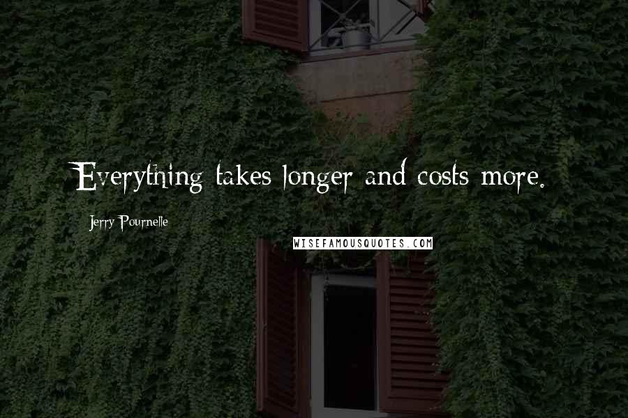 Jerry Pournelle Quotes: Everything takes longer and costs more.