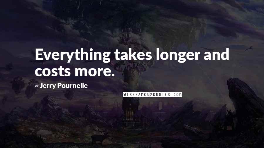 Jerry Pournelle Quotes: Everything takes longer and costs more.