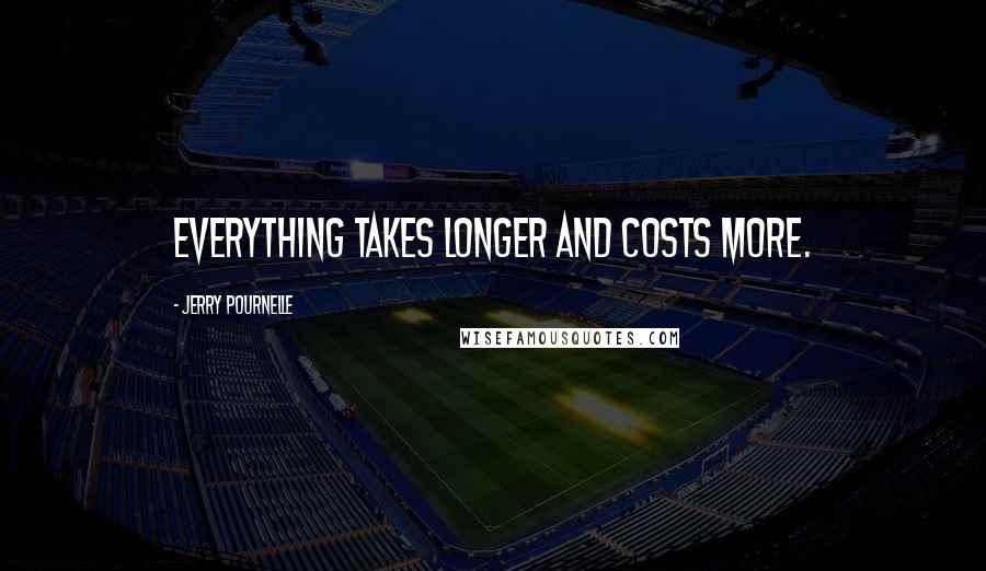 Jerry Pournelle Quotes: Everything takes longer and costs more.