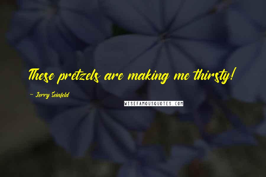Jerry Seinfeld Quotes: These pretzels are making me thirsty!