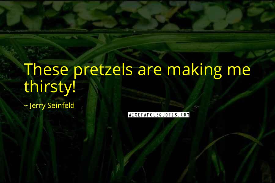 Jerry Seinfeld Quotes: These pretzels are making me thirsty!
