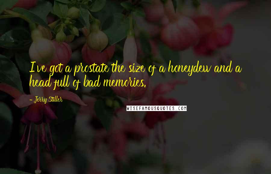 Jerry Stiller Quotes: I've got a prostate the size of a honeydew and a head full of bad memories.