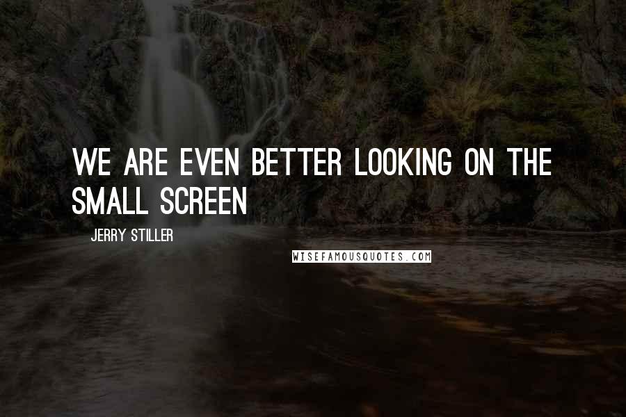 Jerry Stiller Quotes: We are even better looking on the small screen