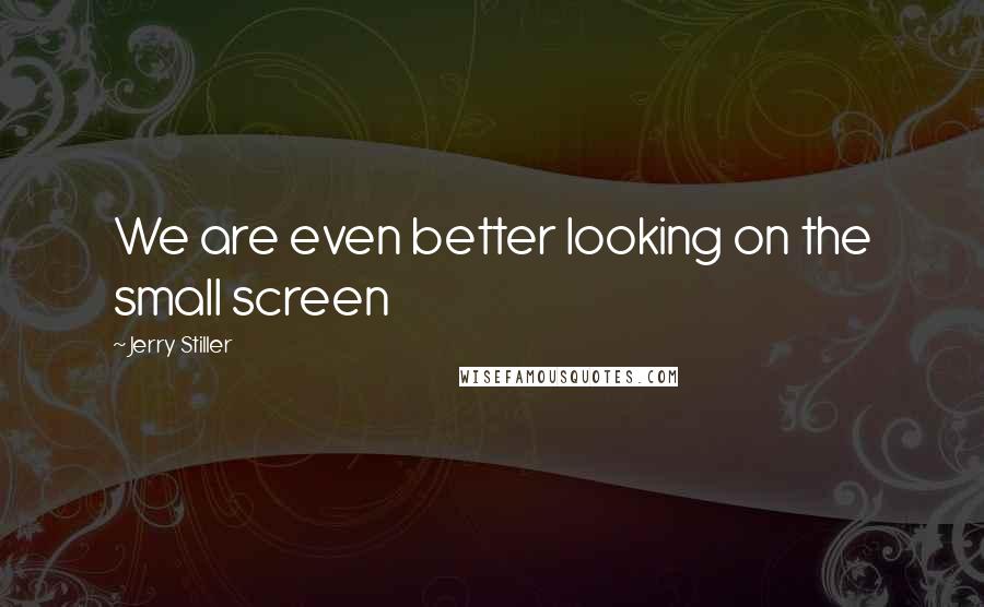 Jerry Stiller Quotes: We are even better looking on the small screen