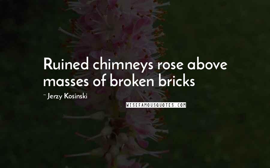 Jerzy Kosinski Quotes: Ruined chimneys rose above masses of broken bricks