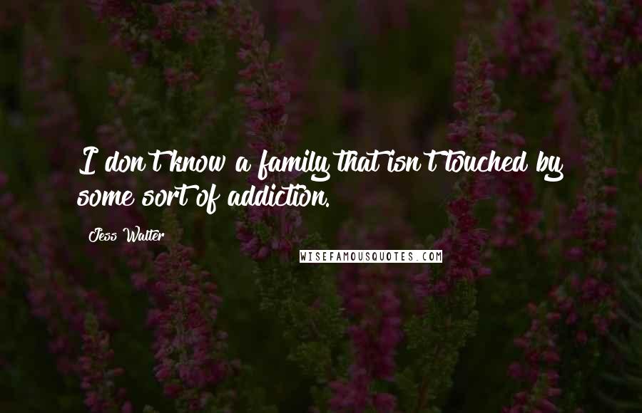 Jess Walter Quotes: I don't know a family that isn't touched by some sort of addiction.