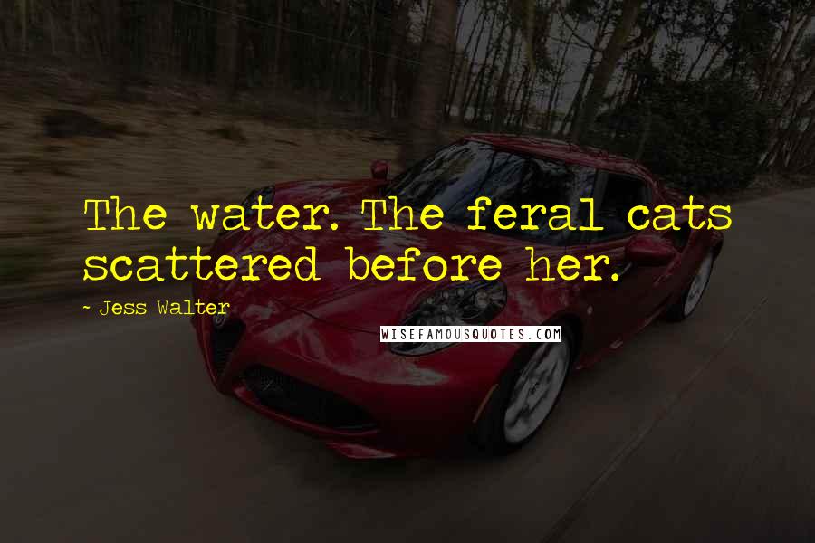 Jess Walter Quotes: The water. The feral cats scattered before her.