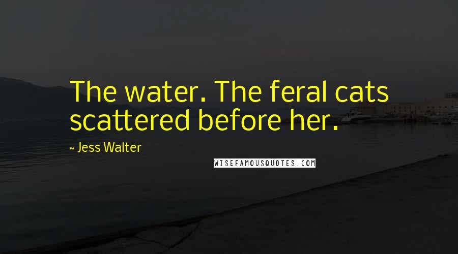 Jess Walter Quotes: The water. The feral cats scattered before her.