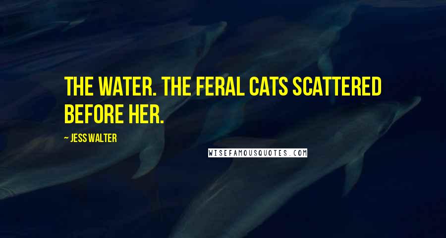 Jess Walter Quotes: The water. The feral cats scattered before her.