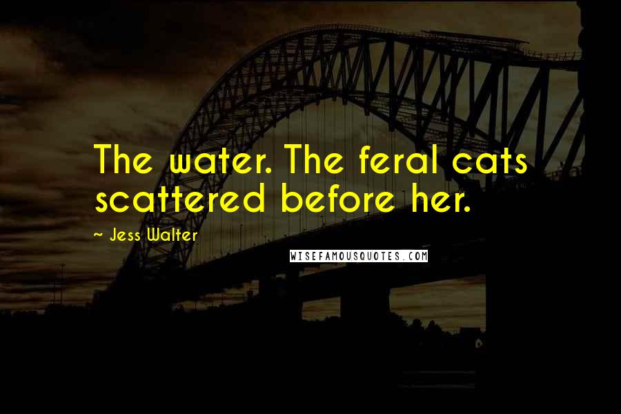 Jess Walter Quotes: The water. The feral cats scattered before her.