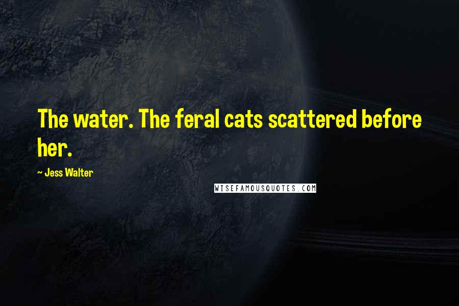 Jess Walter Quotes: The water. The feral cats scattered before her.