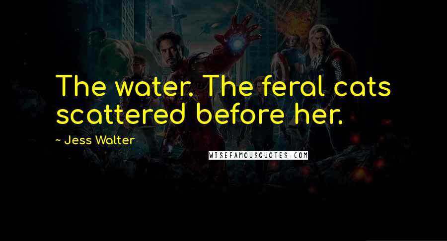 Jess Walter Quotes: The water. The feral cats scattered before her.