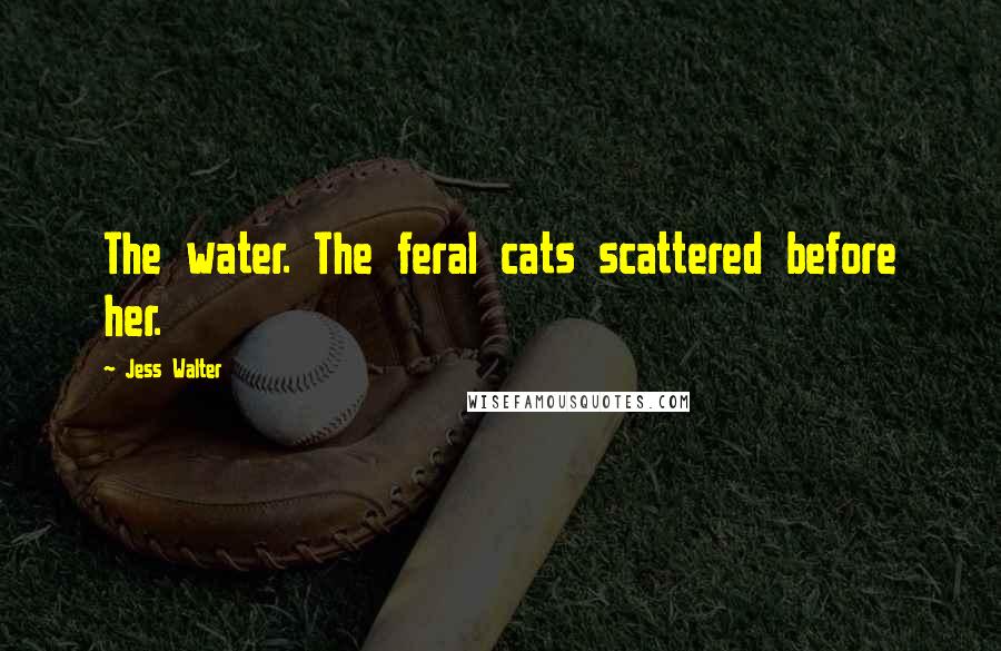 Jess Walter Quotes: The water. The feral cats scattered before her.