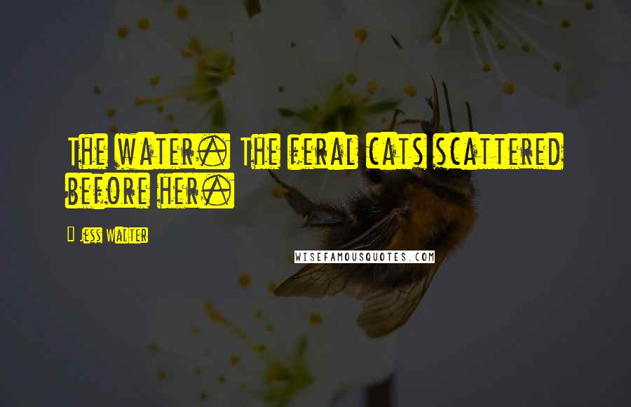 Jess Walter Quotes: The water. The feral cats scattered before her.