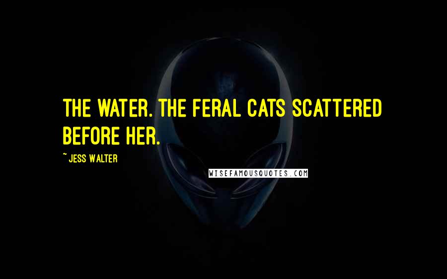 Jess Walter Quotes: The water. The feral cats scattered before her.