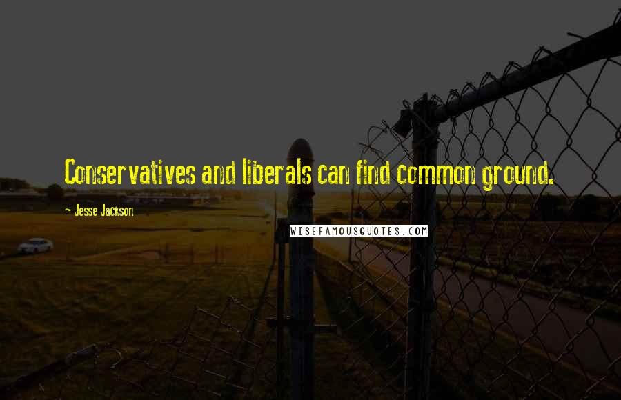 Jesse Jackson Quotes: Conservatives and liberals can find common ground.