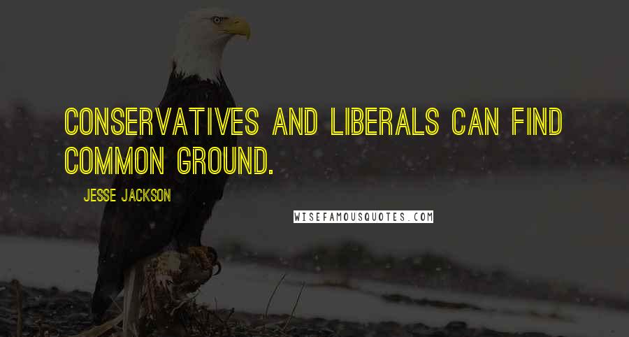 Jesse Jackson Quotes: Conservatives and liberals can find common ground.