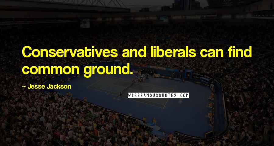 Jesse Jackson Quotes: Conservatives and liberals can find common ground.