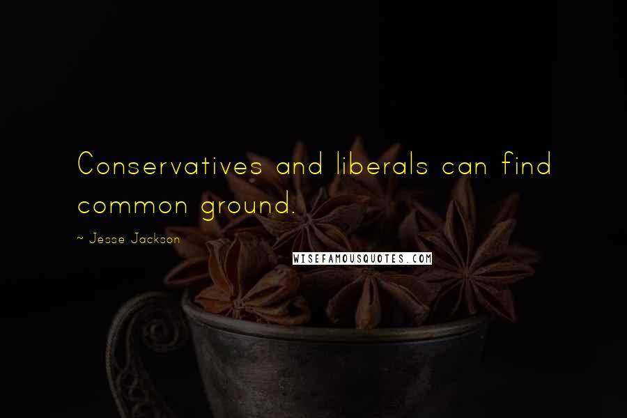 Jesse Jackson Quotes: Conservatives and liberals can find common ground.