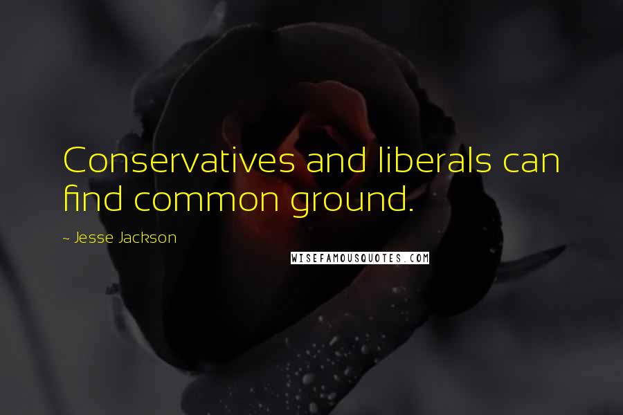 Jesse Jackson Quotes: Conservatives and liberals can find common ground.