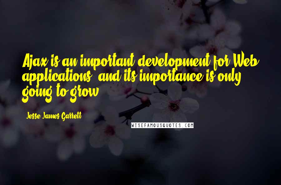 Jesse James Garrett Quotes: Ajax is an important development for Web applications, and its importance is only going to grow.