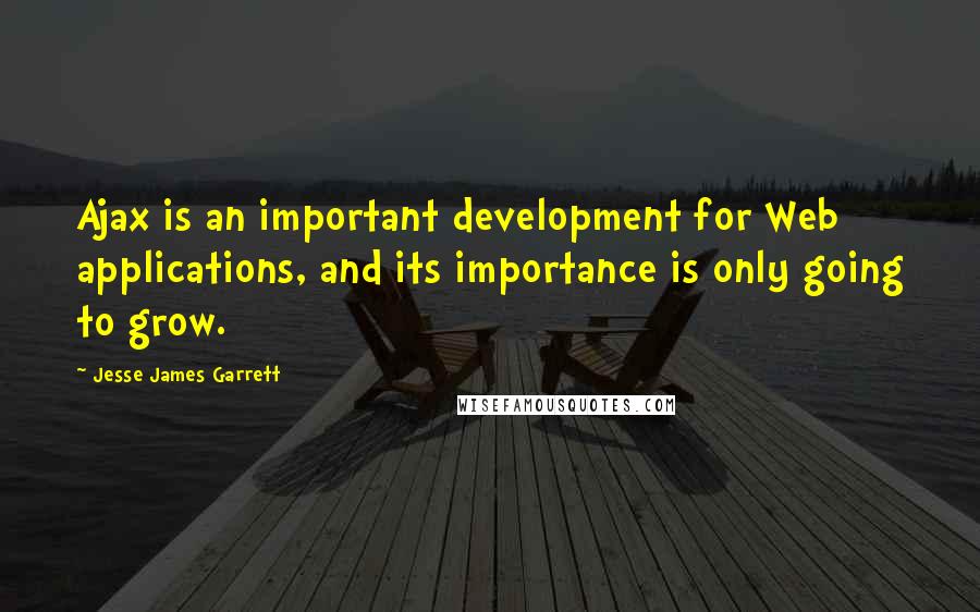 Jesse James Garrett Quotes: Ajax is an important development for Web applications, and its importance is only going to grow.