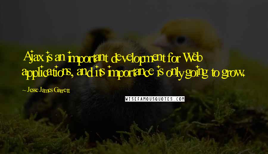 Jesse James Garrett Quotes: Ajax is an important development for Web applications, and its importance is only going to grow.