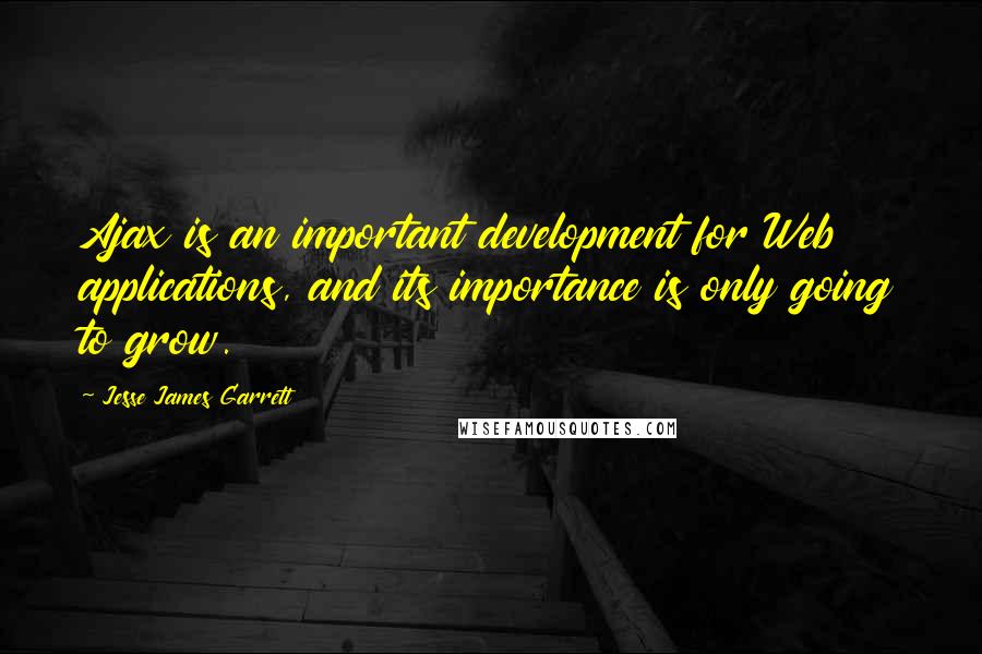 Jesse James Garrett Quotes: Ajax is an important development for Web applications, and its importance is only going to grow.