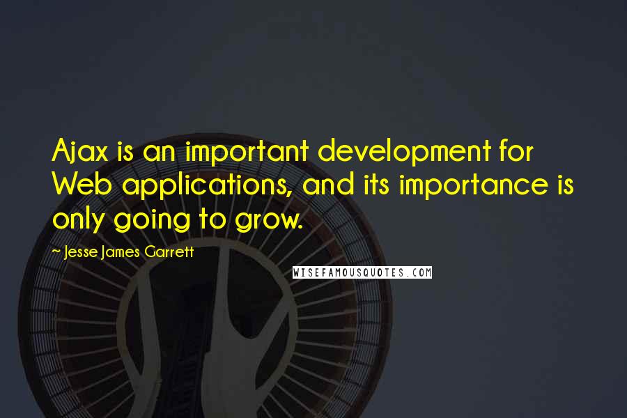 Jesse James Garrett Quotes: Ajax is an important development for Web applications, and its importance is only going to grow.