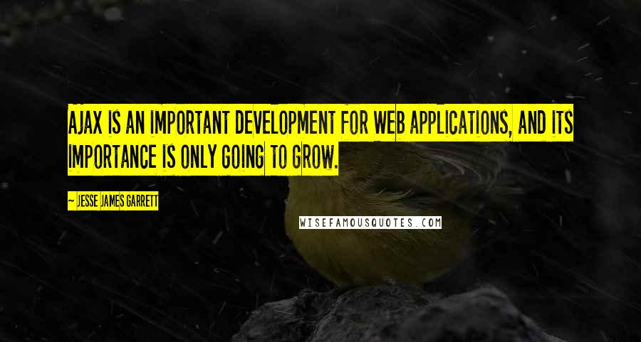 Jesse James Garrett Quotes: Ajax is an important development for Web applications, and its importance is only going to grow.