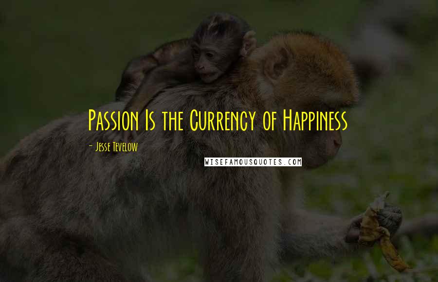 Jesse Tevelow Quotes: Passion Is the Currency of Happiness