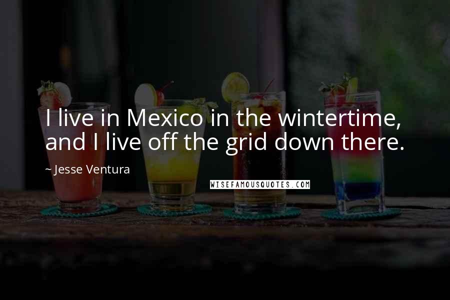 Jesse Ventura Quotes: I live in Mexico in the wintertime, and I live off the grid down there.