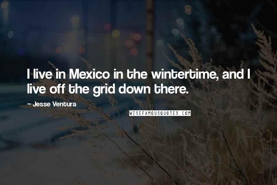 Jesse Ventura Quotes: I live in Mexico in the wintertime, and I live off the grid down there.
