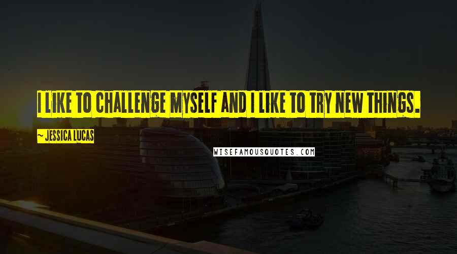 Jessica Lucas Quotes: I like to challenge myself and I like to try new things.