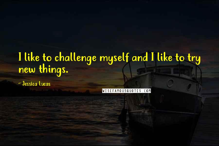 Jessica Lucas Quotes: I like to challenge myself and I like to try new things.