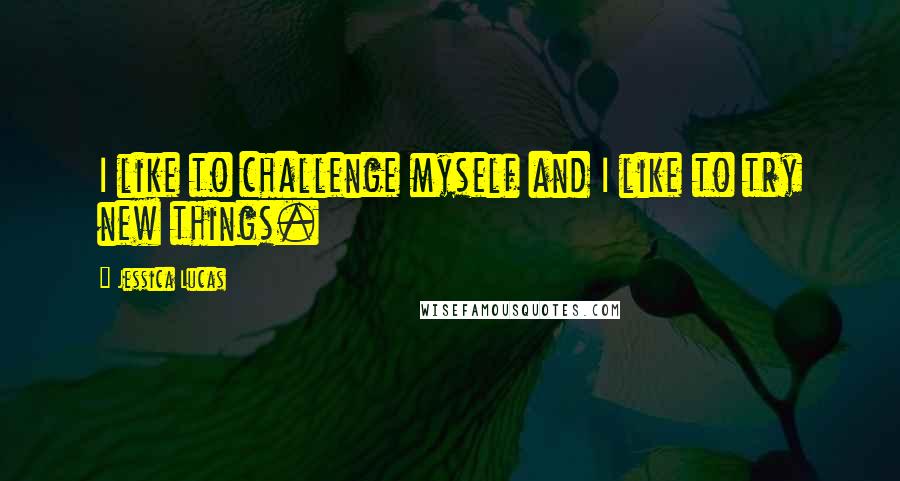 Jessica Lucas Quotes: I like to challenge myself and I like to try new things.