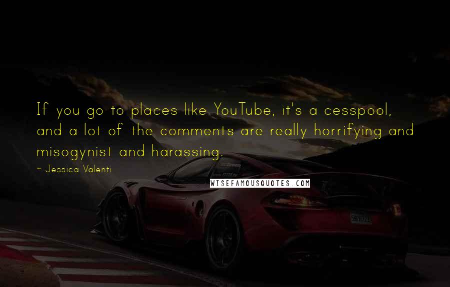 Jessica Valenti Quotes: If you go to places like YouTube, it's a cesspool, and a lot of the comments are really horrifying and misogynist and harassing.