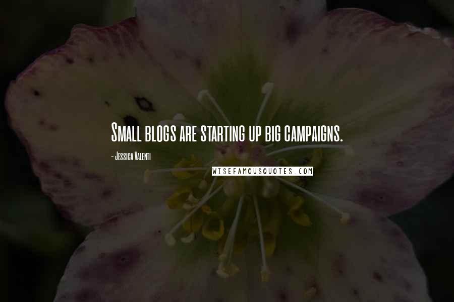 Jessica Valenti Quotes: Small blogs are starting up big campaigns.