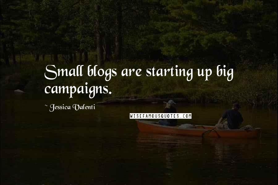 Jessica Valenti Quotes: Small blogs are starting up big campaigns.
