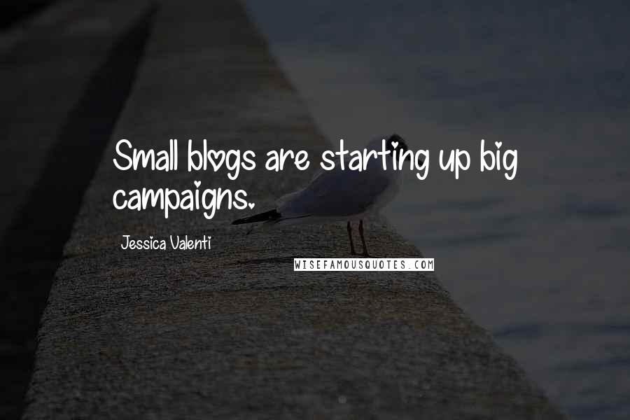 Jessica Valenti Quotes: Small blogs are starting up big campaigns.