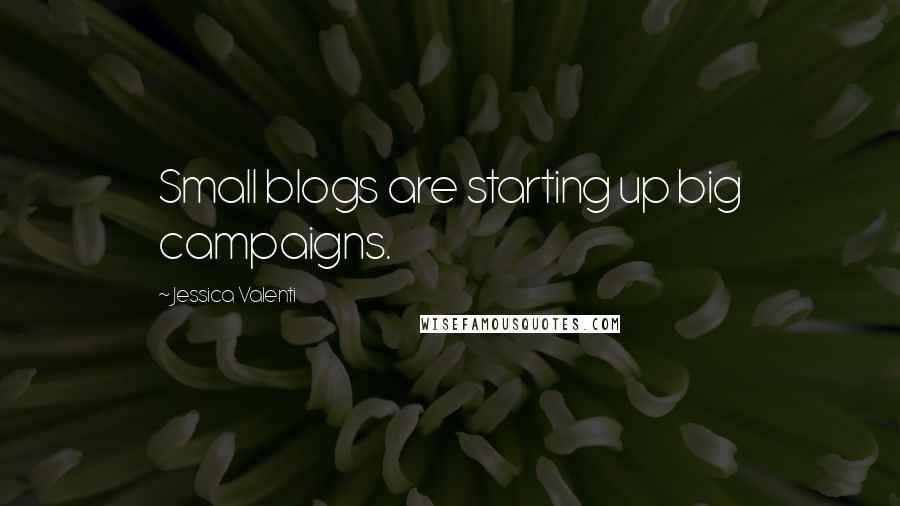 Jessica Valenti Quotes: Small blogs are starting up big campaigns.