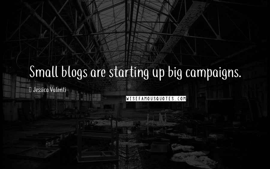 Jessica Valenti Quotes: Small blogs are starting up big campaigns.