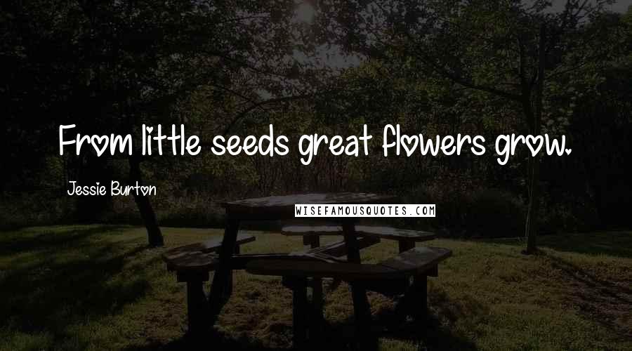 Jessie Burton Quotes: From little seeds great flowers grow.