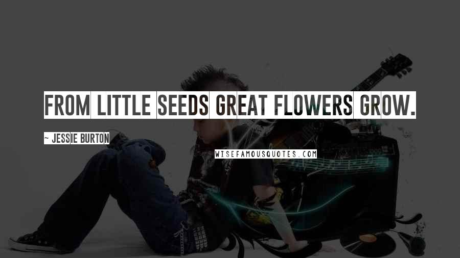 Jessie Burton Quotes: From little seeds great flowers grow.