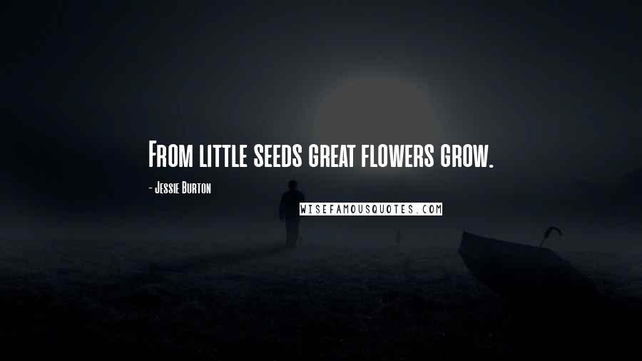 Jessie Burton Quotes: From little seeds great flowers grow.