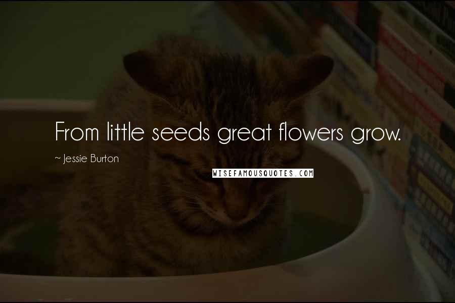 Jessie Burton Quotes: From little seeds great flowers grow.