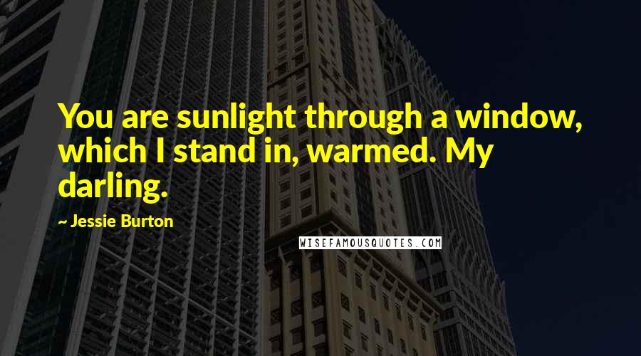 Jessie Burton Quotes: You are sunlight through a window, which I stand in, warmed. My darling.