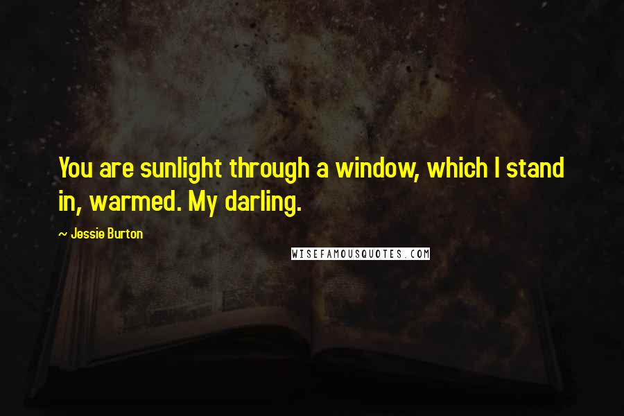 Jessie Burton Quotes: You are sunlight through a window, which I stand in, warmed. My darling.