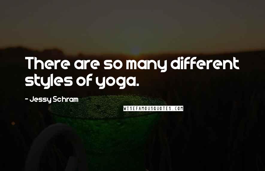 Jessy Schram Quotes: There are so many different styles of yoga.